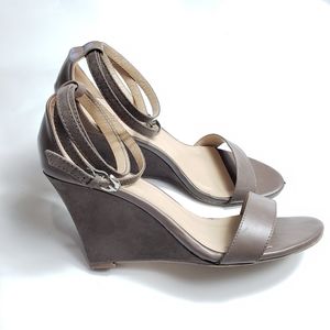 Darci Taupe peeptoe wedges